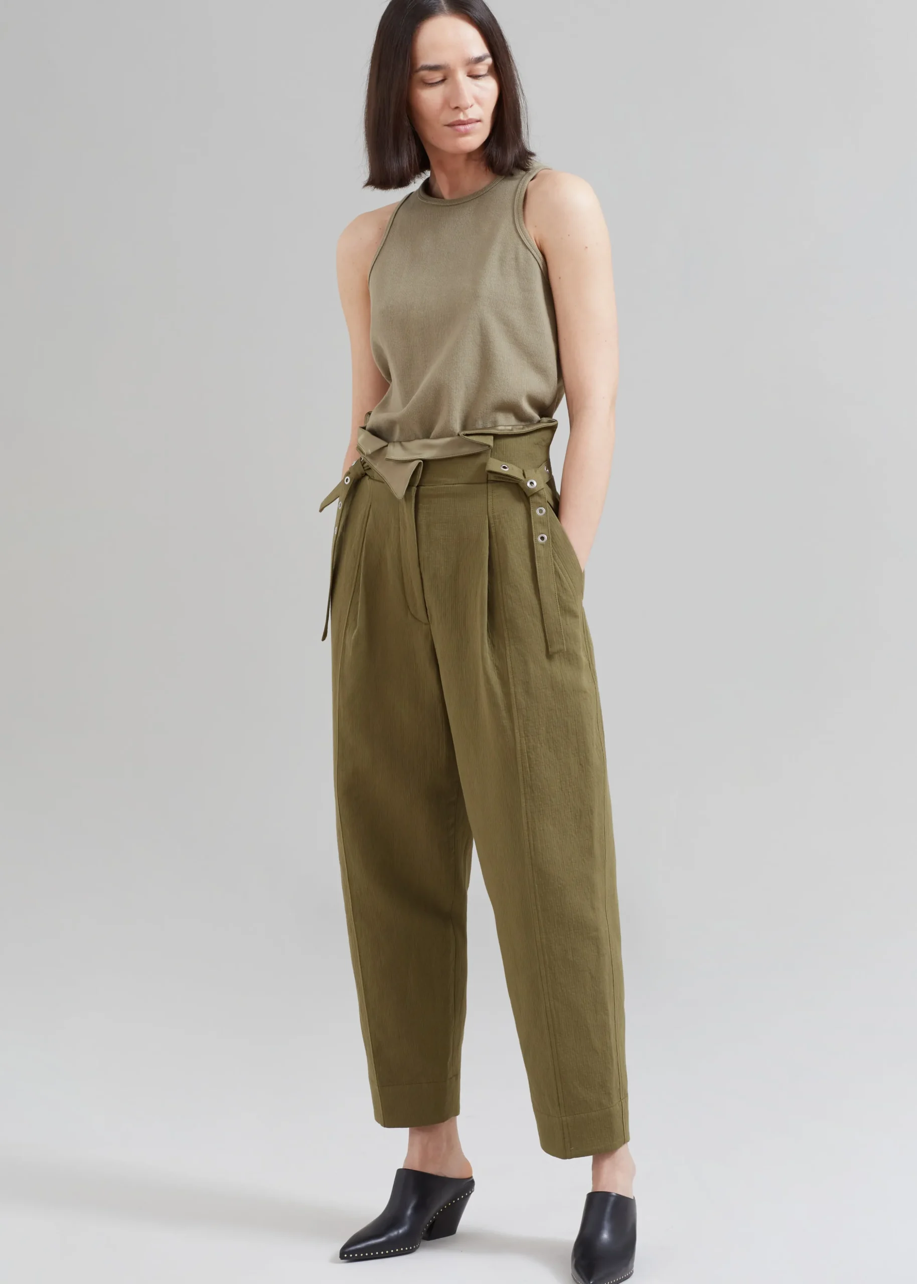 3.1 Phillip Lim Cotton Linen Paperbag Pant