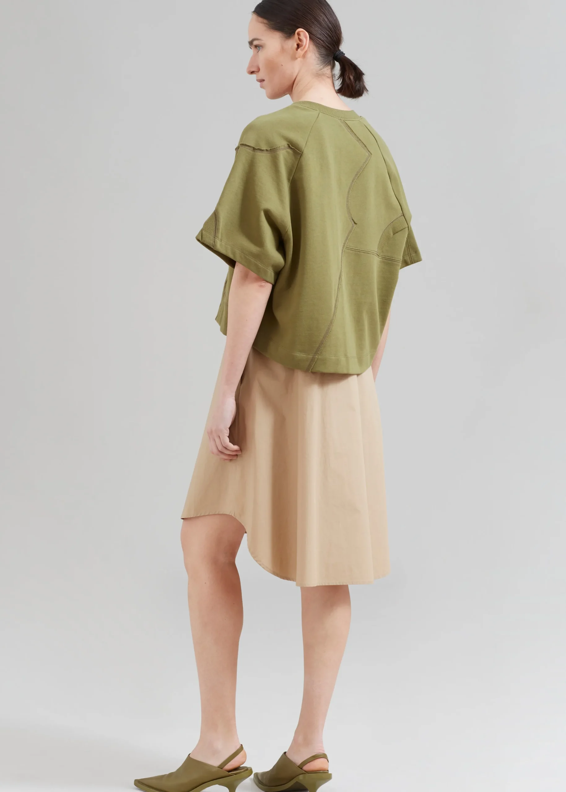 3.1 Phillip Lim Patched Sweatshirt Combo Dress