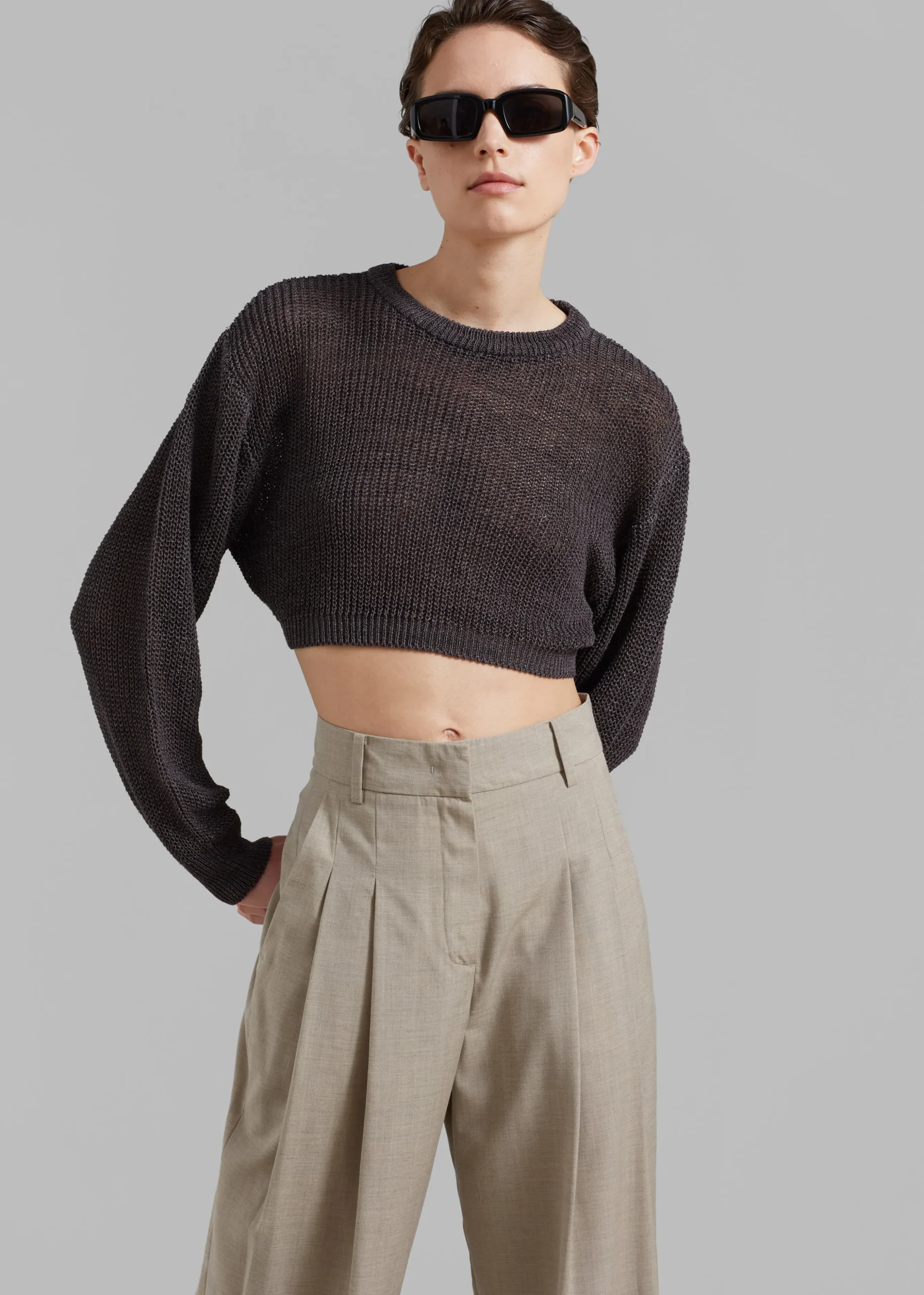 Abi Cropped Knit Top