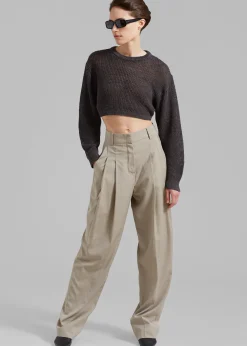 Abi Cropped Knit Top