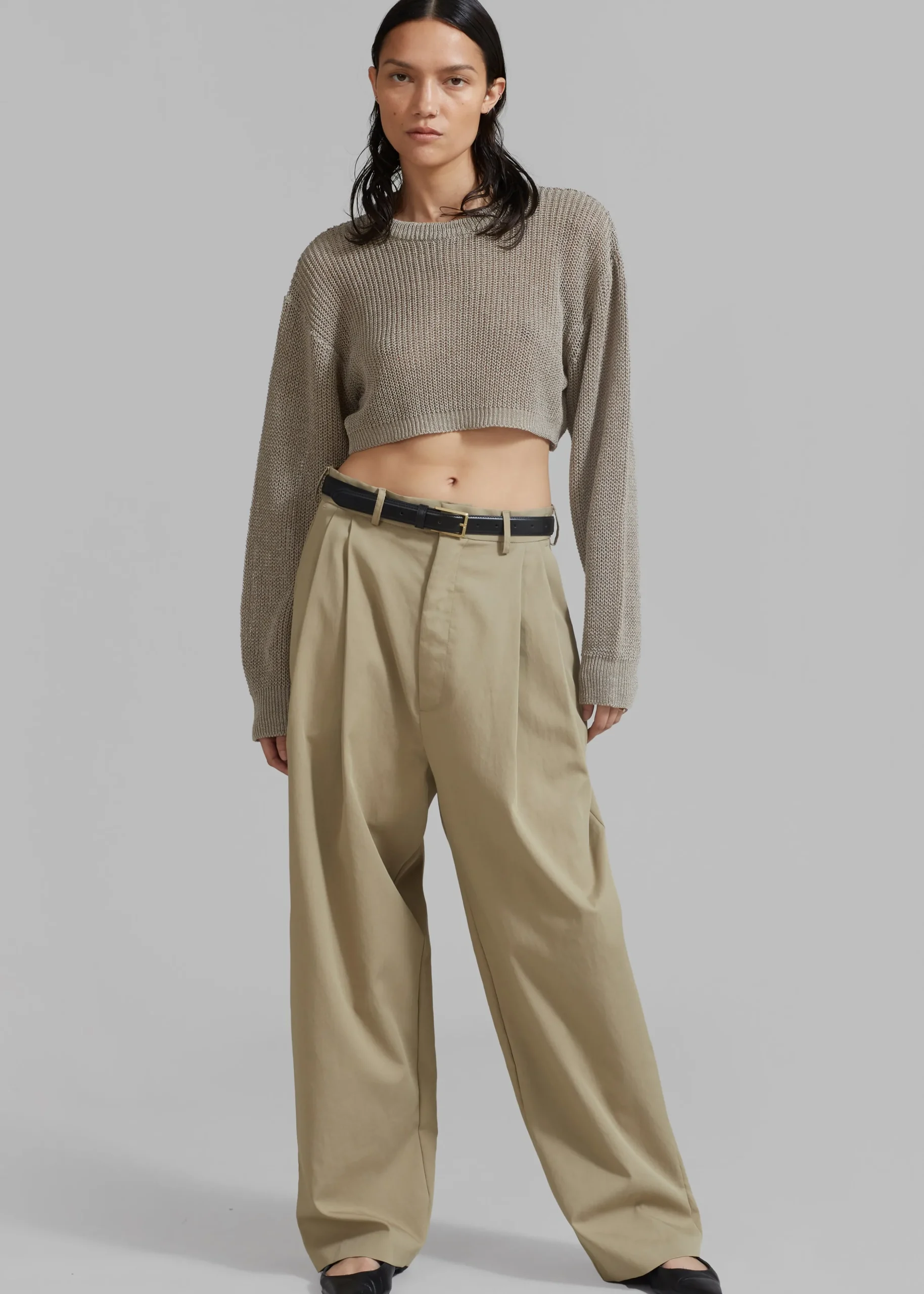 Abi Cropped Knit Top