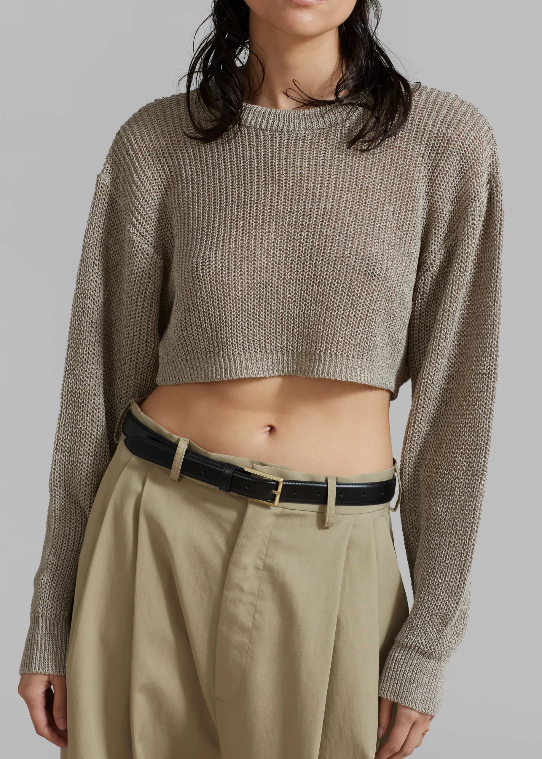 Abi Cropped Knit Top
