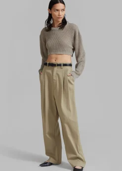 Abi Cropped Knit Top