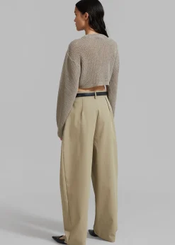 Abi Cropped Knit Top