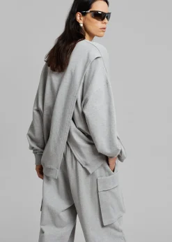 Aliz Open Back Sweatshirt