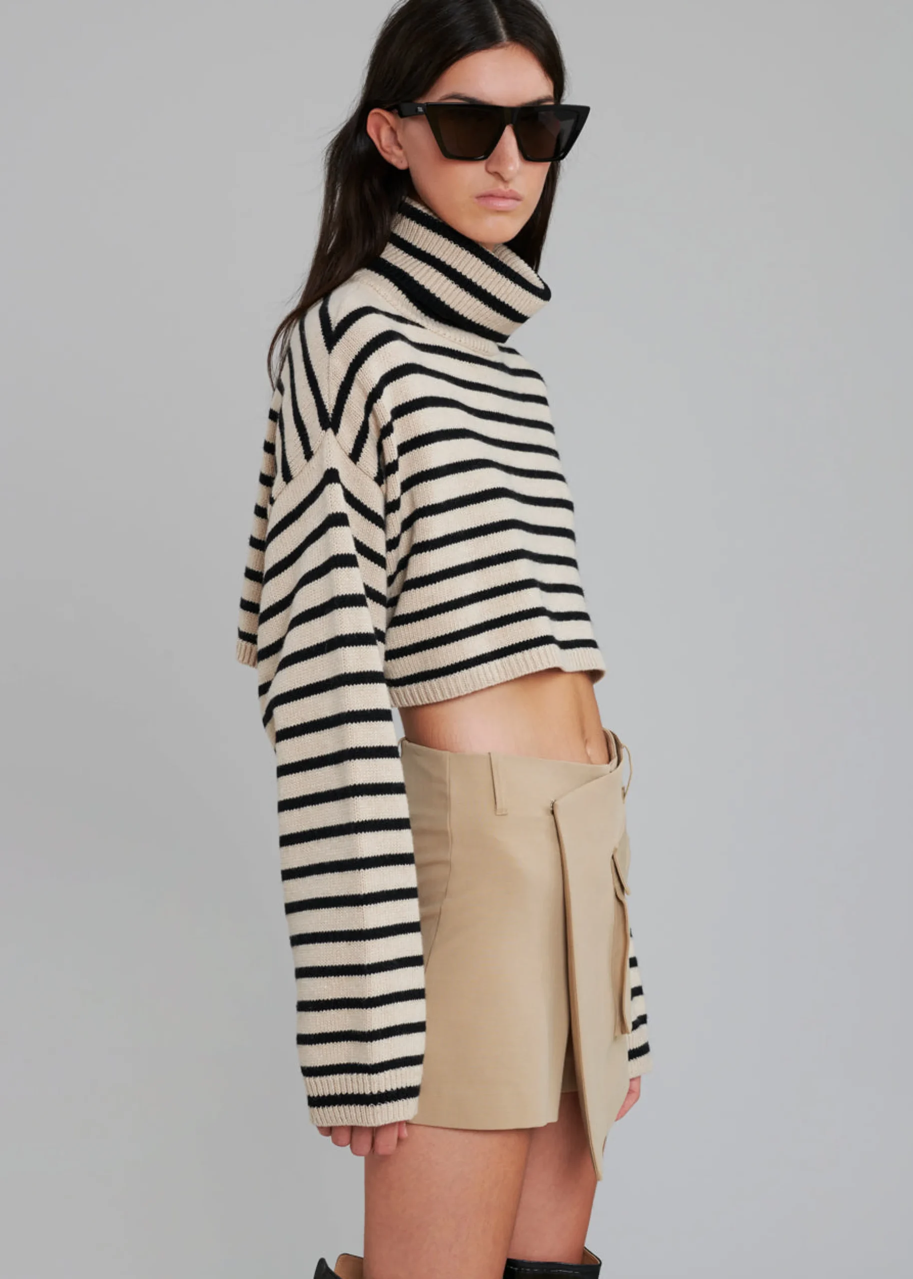 Athina Cropped Turtleneck Sweater