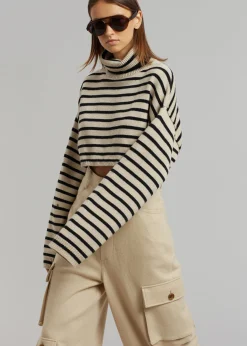 Athina Cropped Turtleneck Sweater