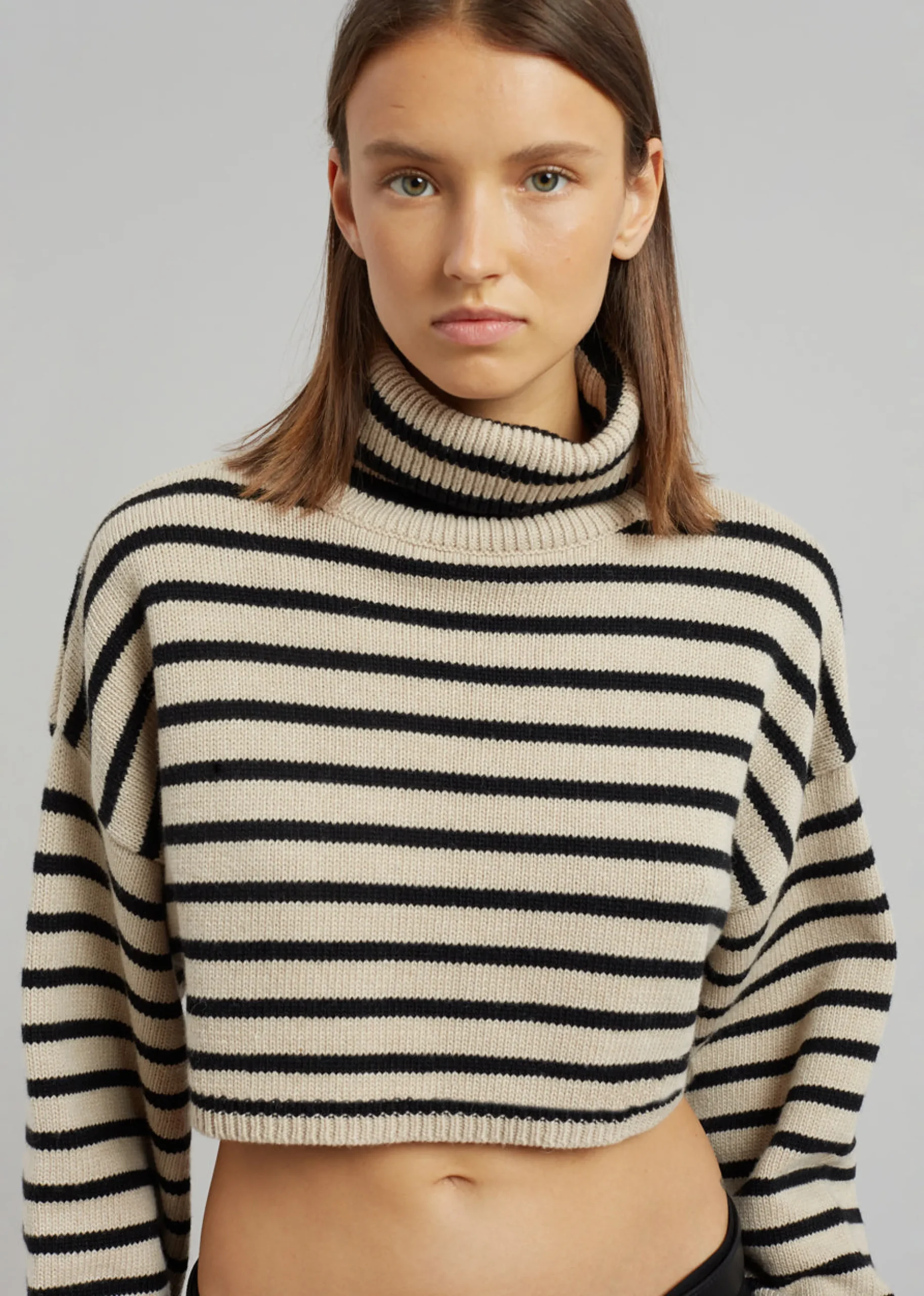 Athina Cropped Turtleneck Sweater