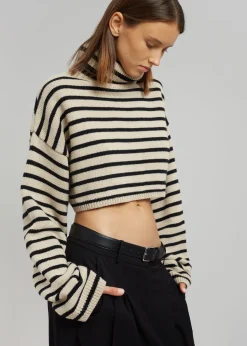 Athina Cropped Turtleneck Sweater