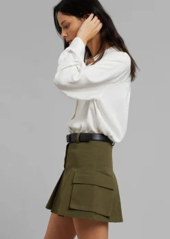 Audrey Cargo Pleated Miniskirt