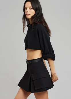 Audrey Cargo Pleated Miniskirt