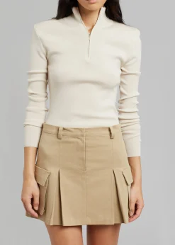 Audrey Cargo Pleated Miniskirt