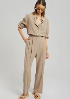 Bea Fluid Pinstripe Suit Pants