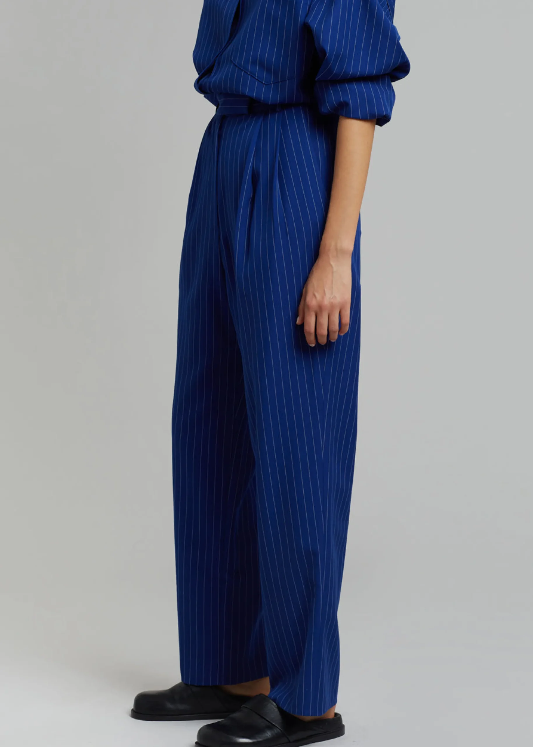 Bea Fluid Stripe Suit Pants