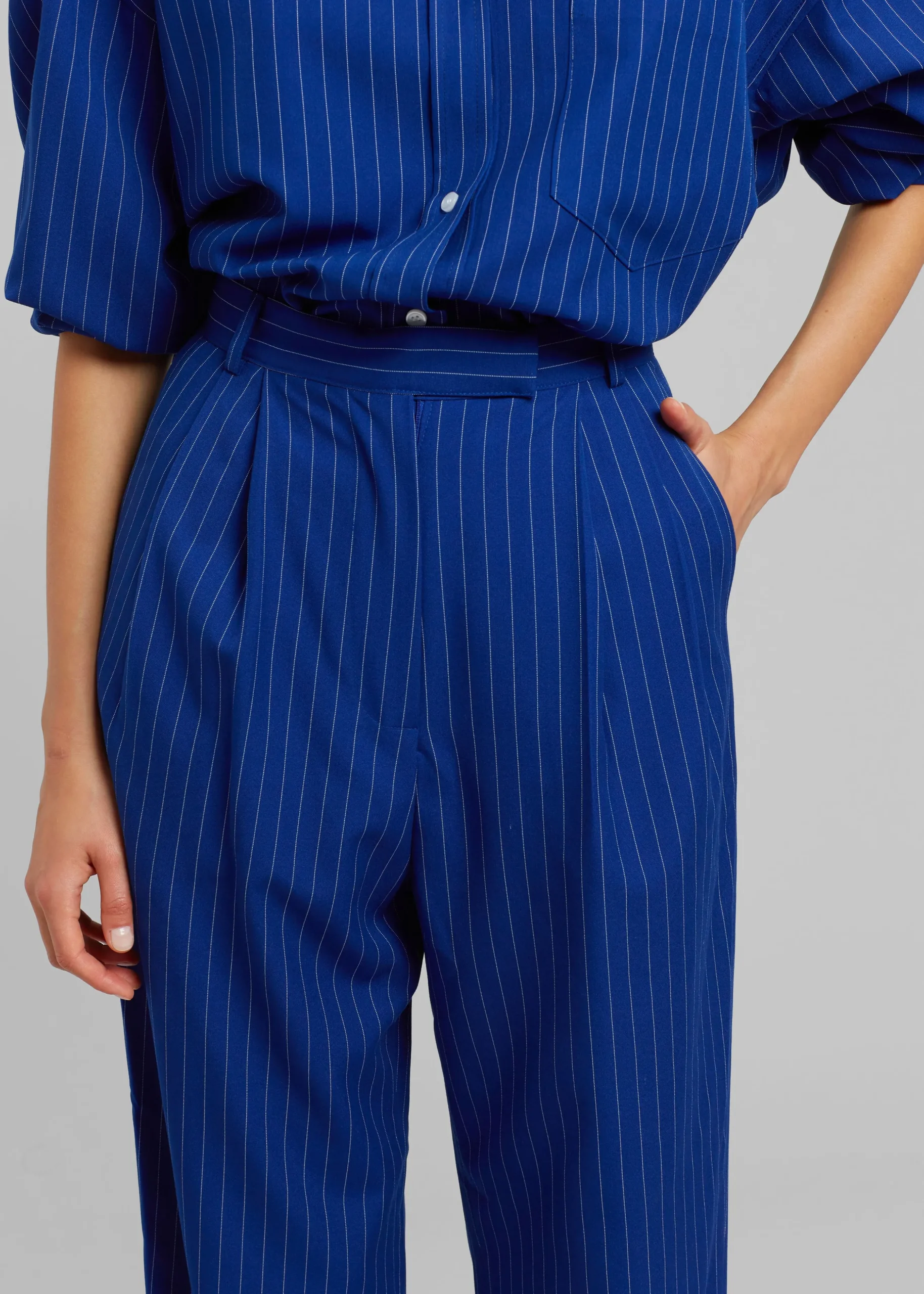 Bea Fluid Stripe Suit Pants