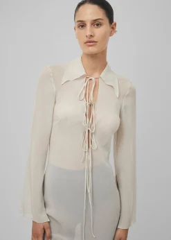 Beare Park Silk Georgette Tie Blouse Dress