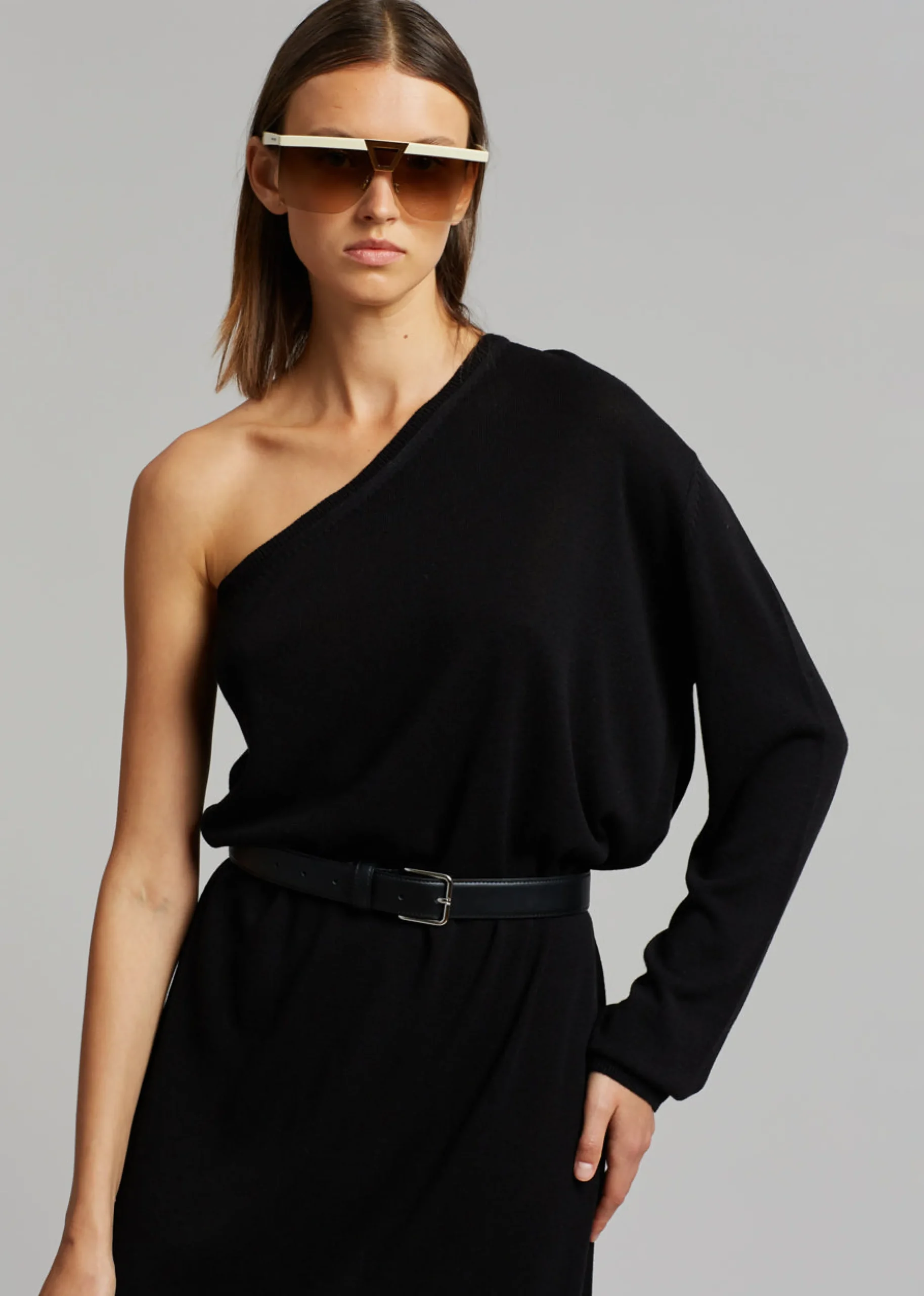 Bianca One Shoulder Loose Knit Top