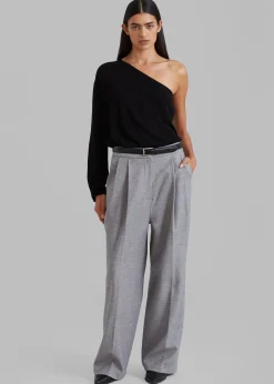 Bianca One Shoulder Loose Knit Top