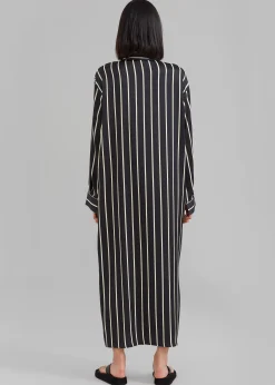 Cala Satin Shirt Dress
