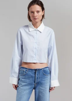 Calgari Contrast Cropped Shirt