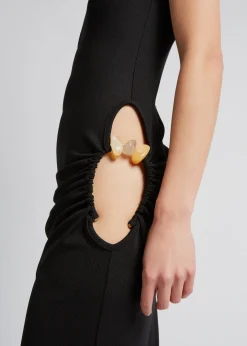 Christopher Esber Ruched Quartz Hip Tank Dress