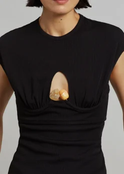 Christopher Esber Underbust Quartz Ribbed Tank
