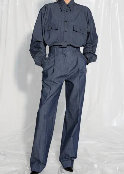 Cidra Pocket Denim-Effect Shirt