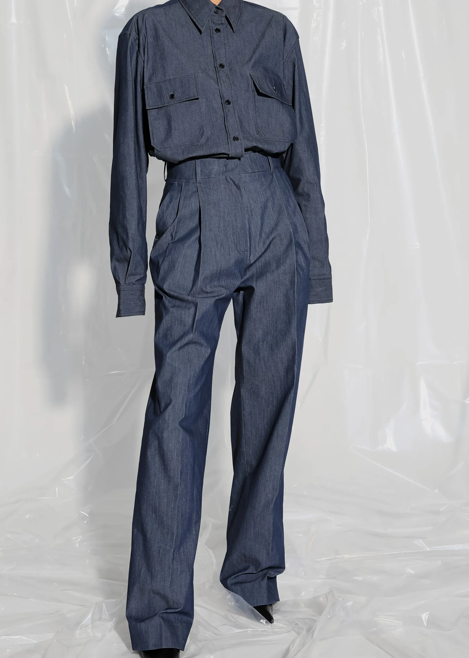 Cidra Pocket Denim-Effect Shirt