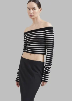 Coco Black Off Shoulder Sweater