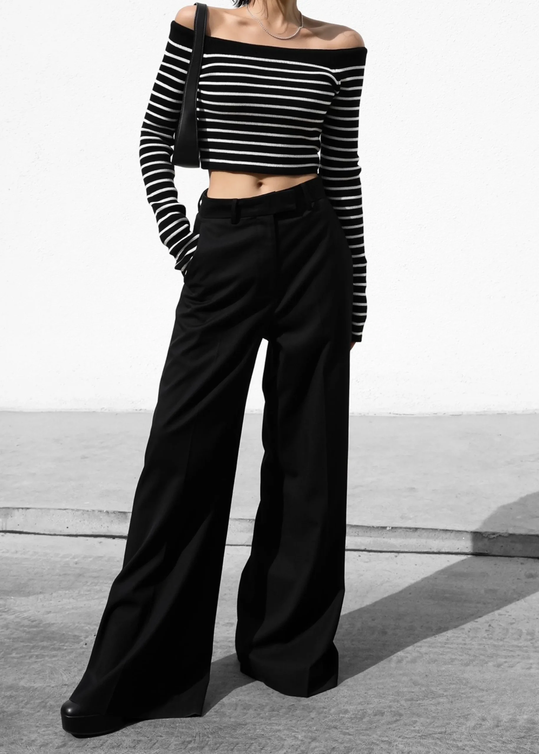 Coco Black Off Shoulder Sweater