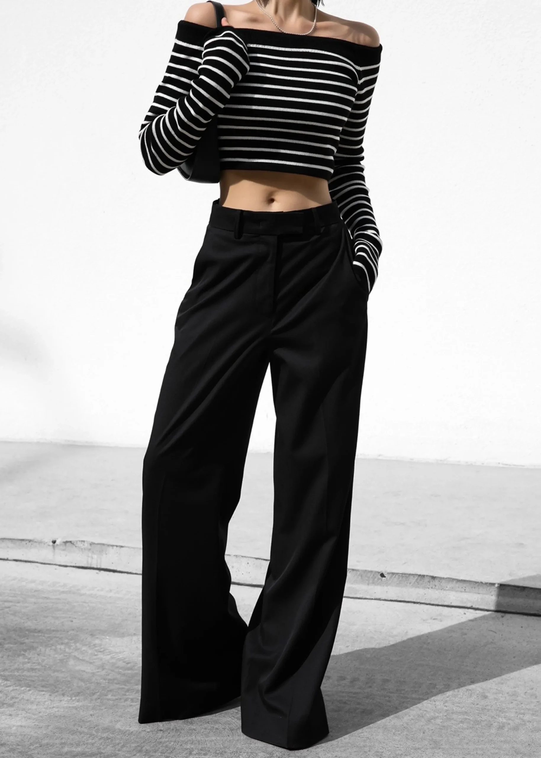Coco Black Off Shoulder Sweater