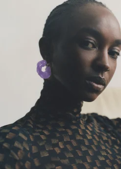Completedworks Ruffle Bio-Resin Earrings