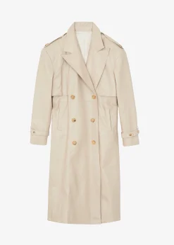 Diana Faux Leather Trench Coat