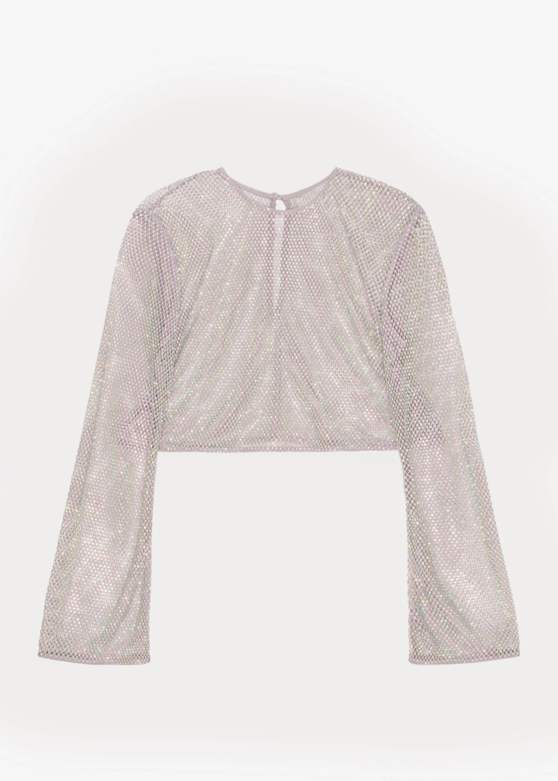 Ganni Embellished Mesh Blouse