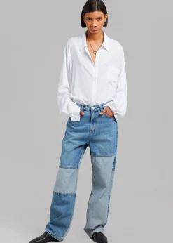 Gesina Patchwork Denim Pants