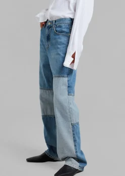 Gesina Patchwork Denim Pants