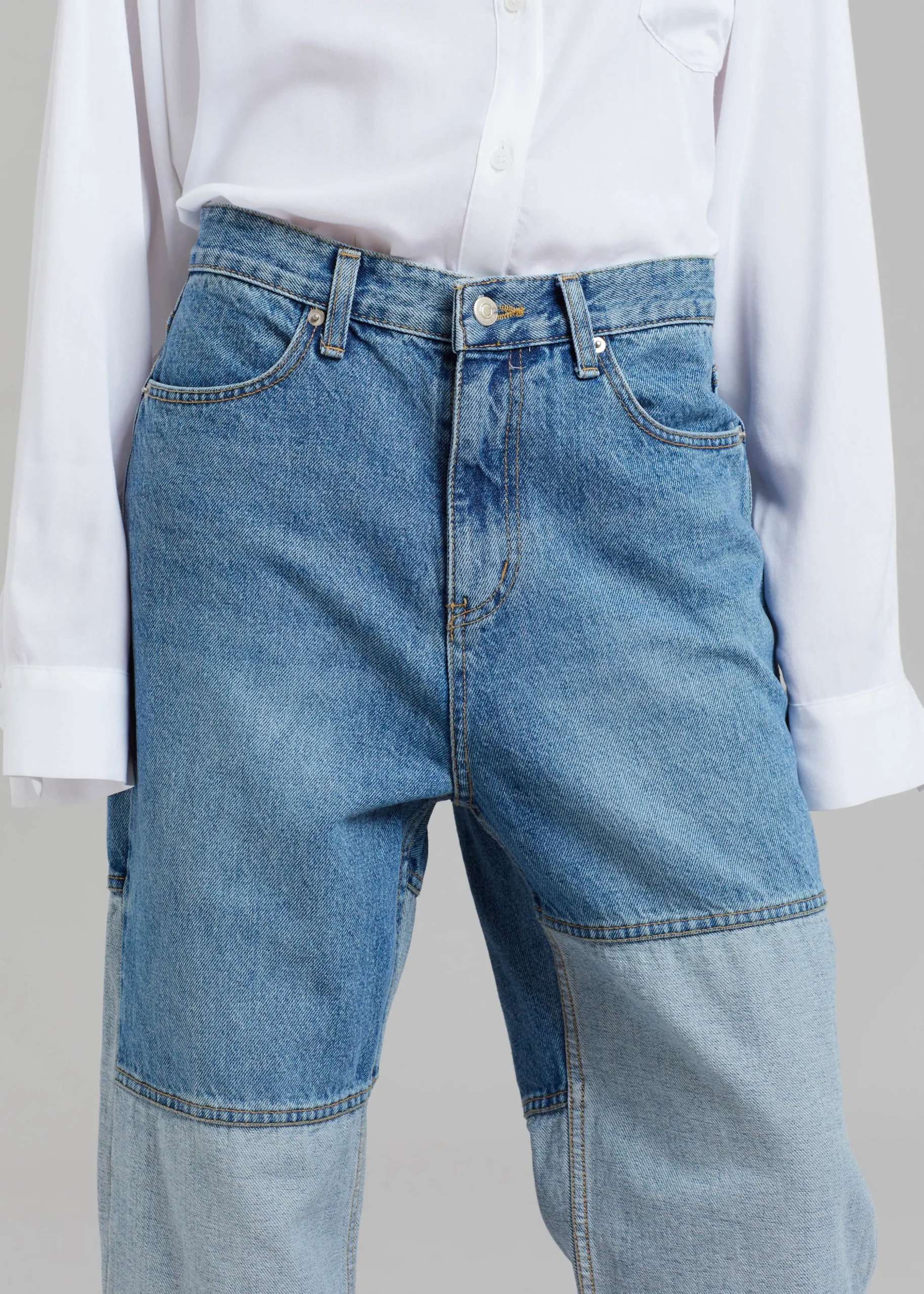 Gesina Patchwork Denim Pants