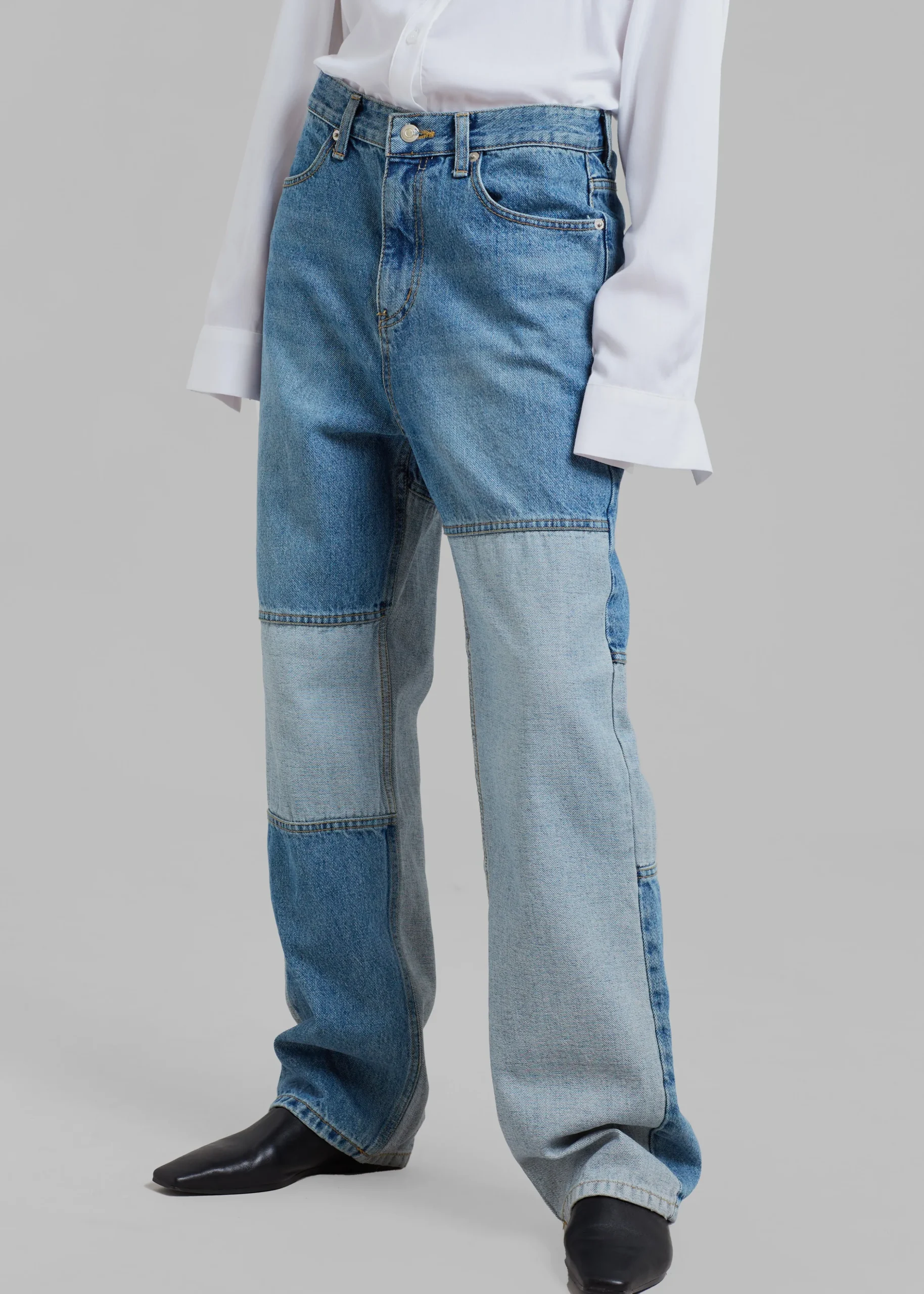 Gesina Patchwork Denim Pants