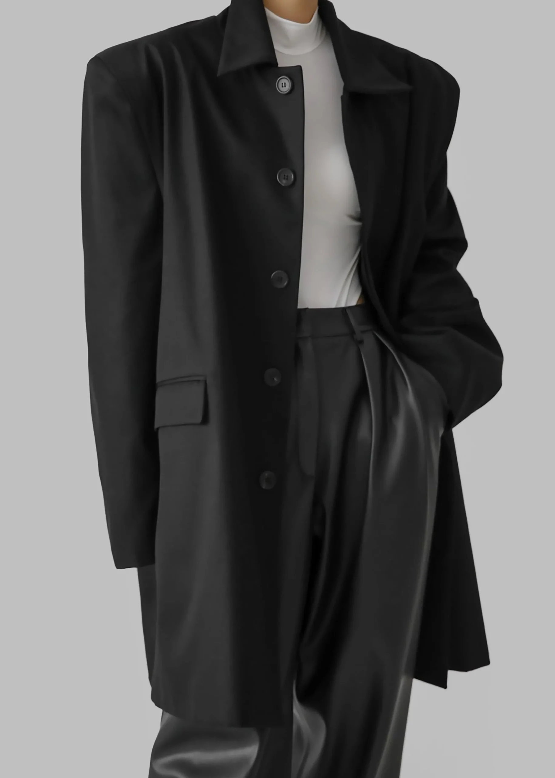 Ghent Padded Shoulder Trench