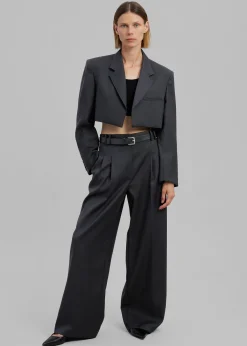 Glenn Cropped Crossover Blazer