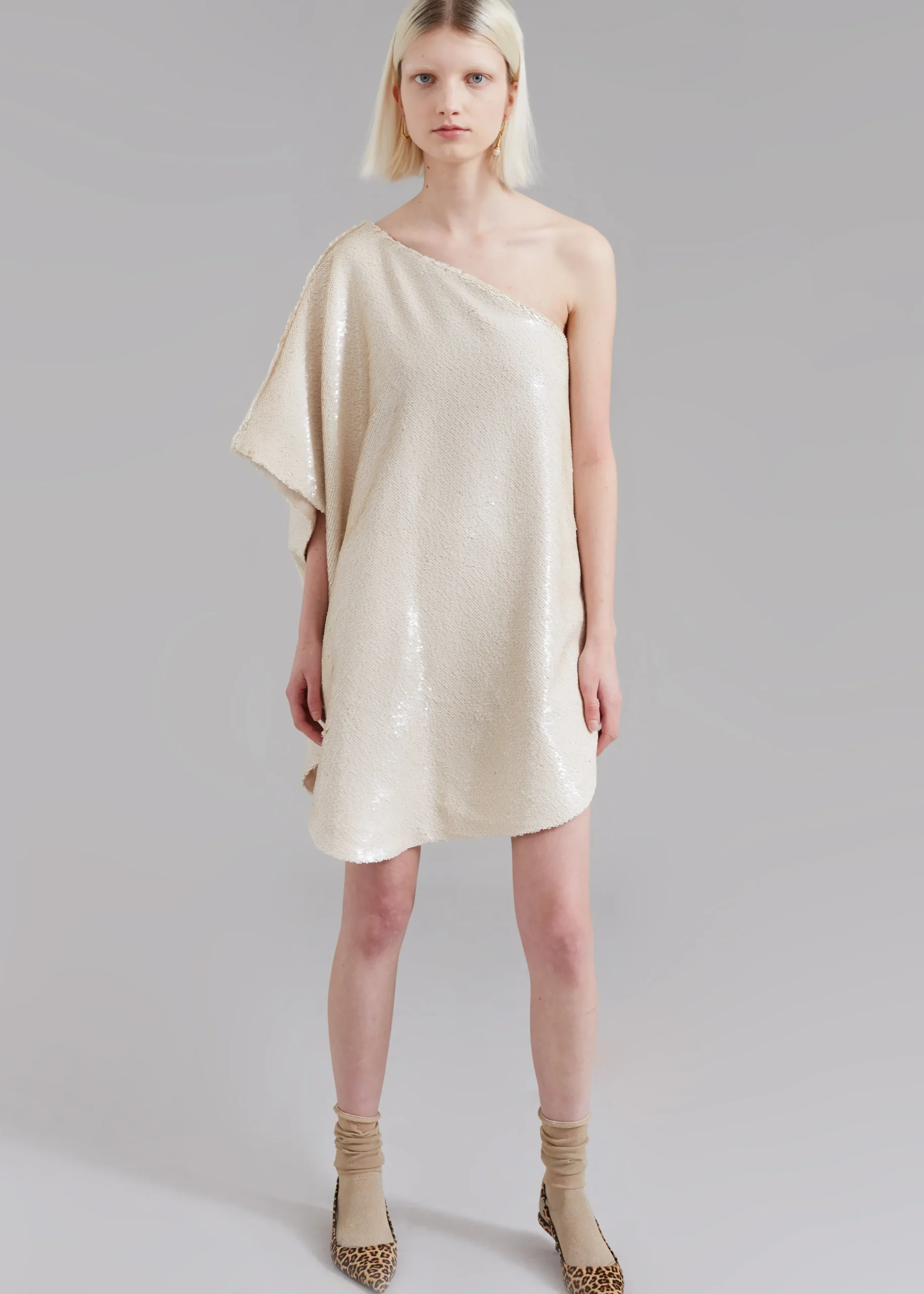 Gloria Sequins One Shoulder Dress