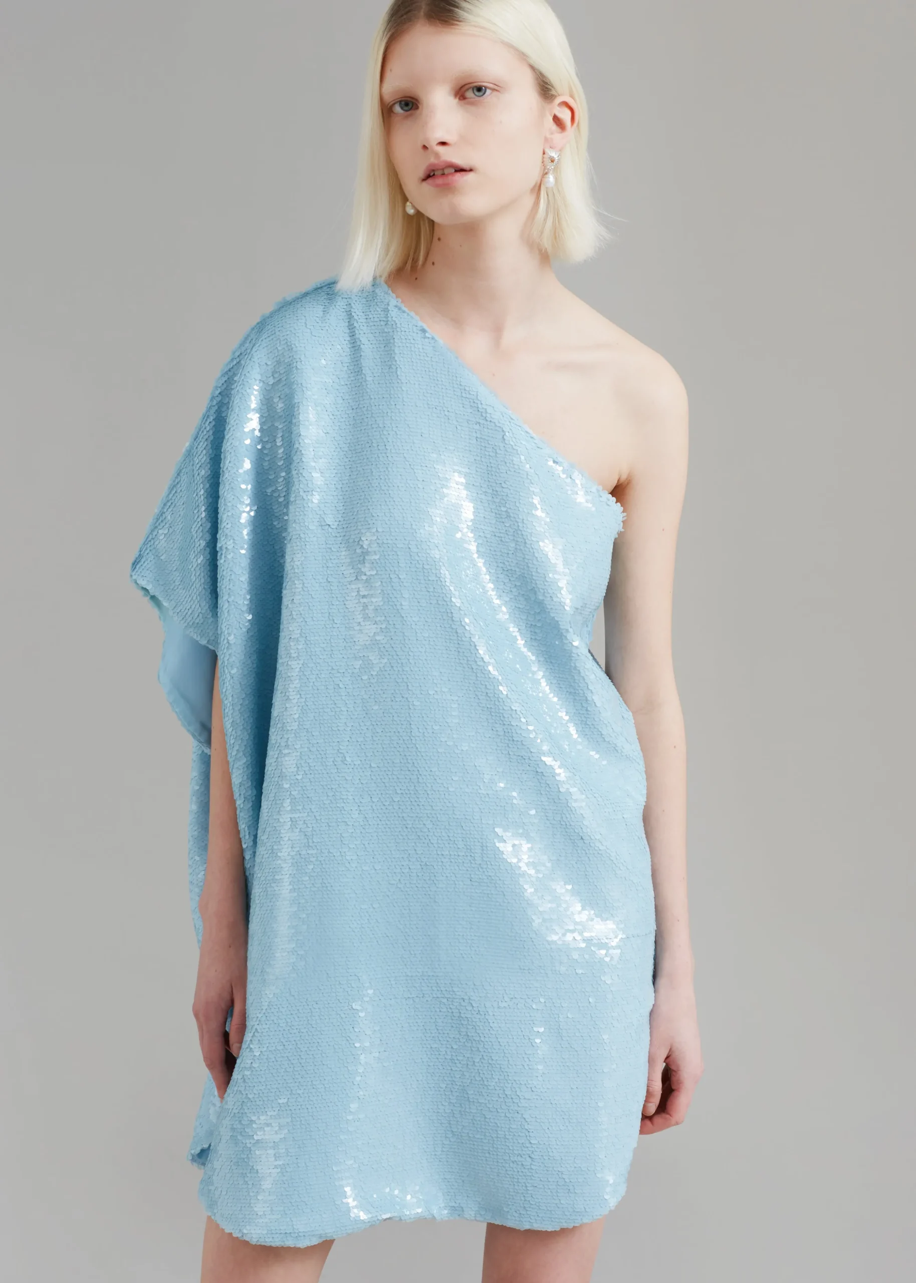 Gloria Sequins One Shoulder Dress