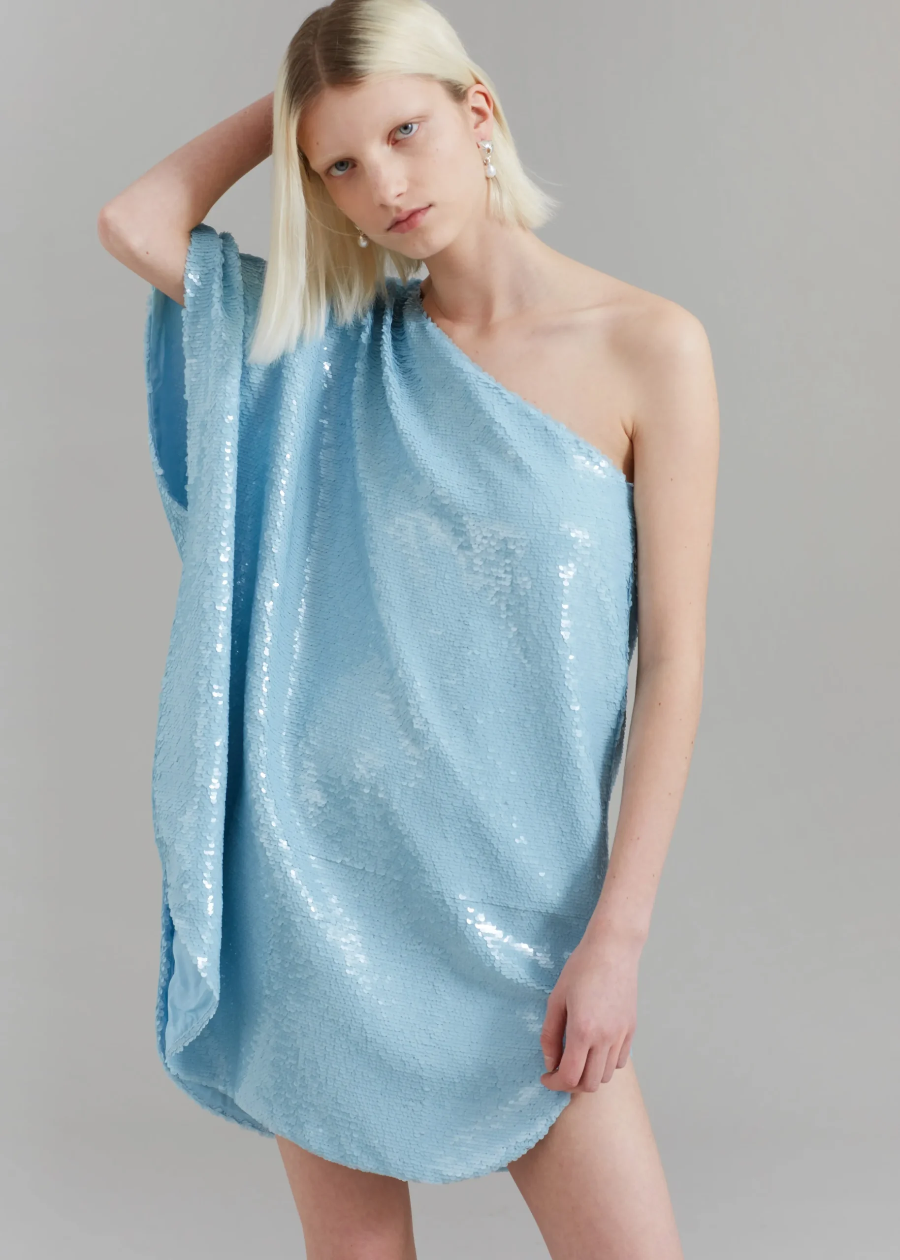 Gloria Sequins One Shoulder Dress