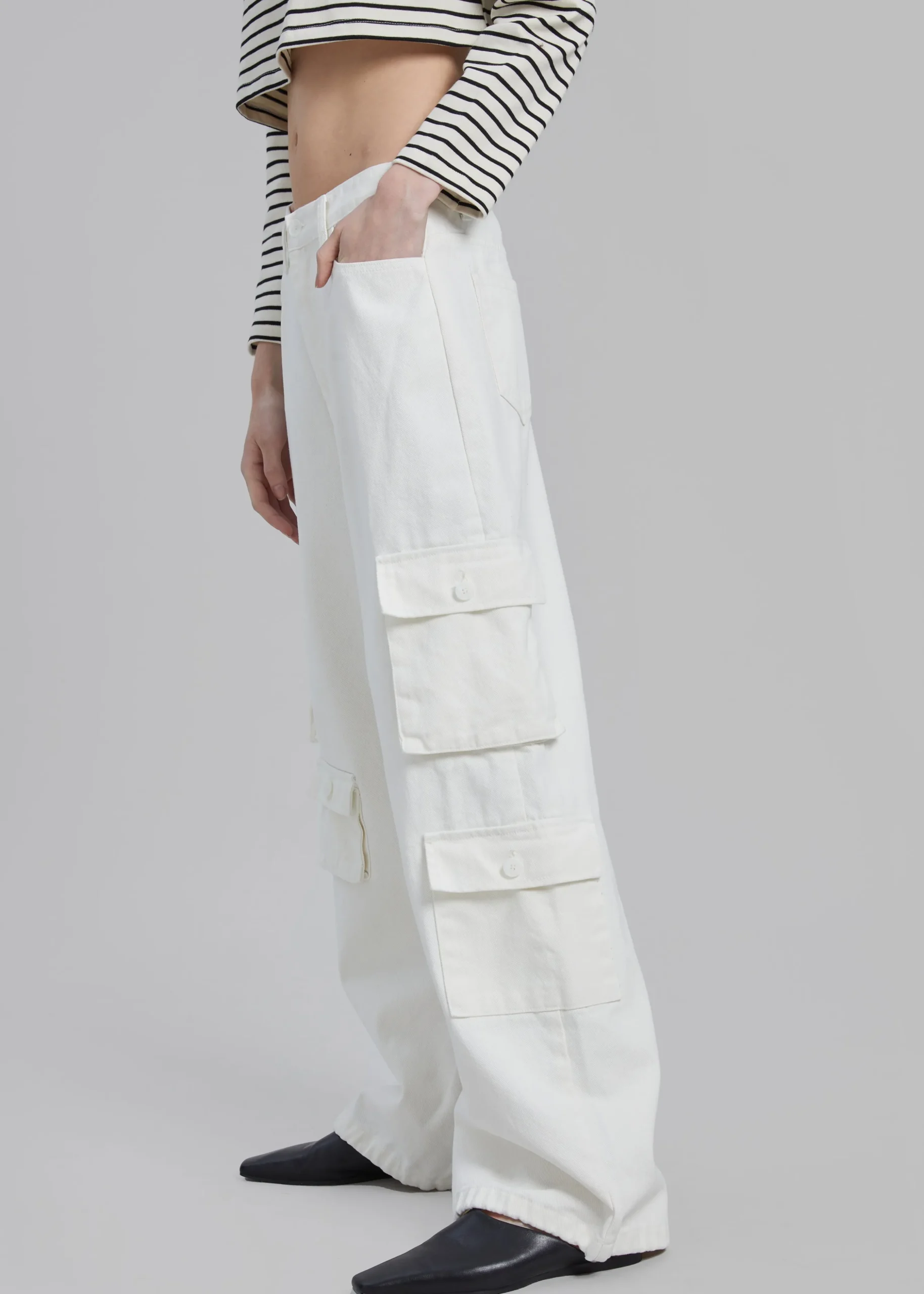 Hailey Denim Oversized Cargo Pants