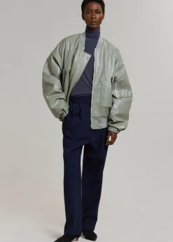 Hane Faux Leather Bomber