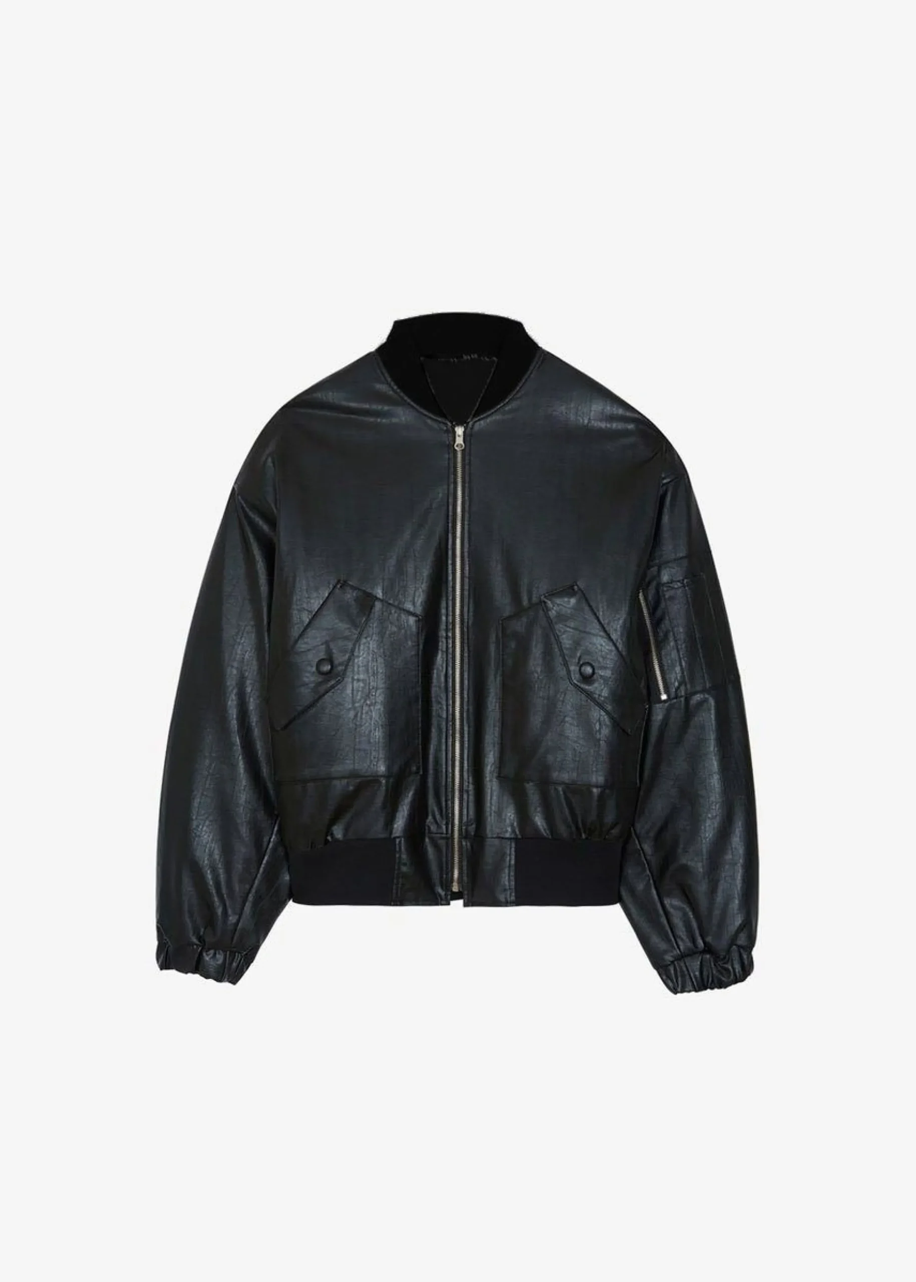 Hane Faux Leather Bomber