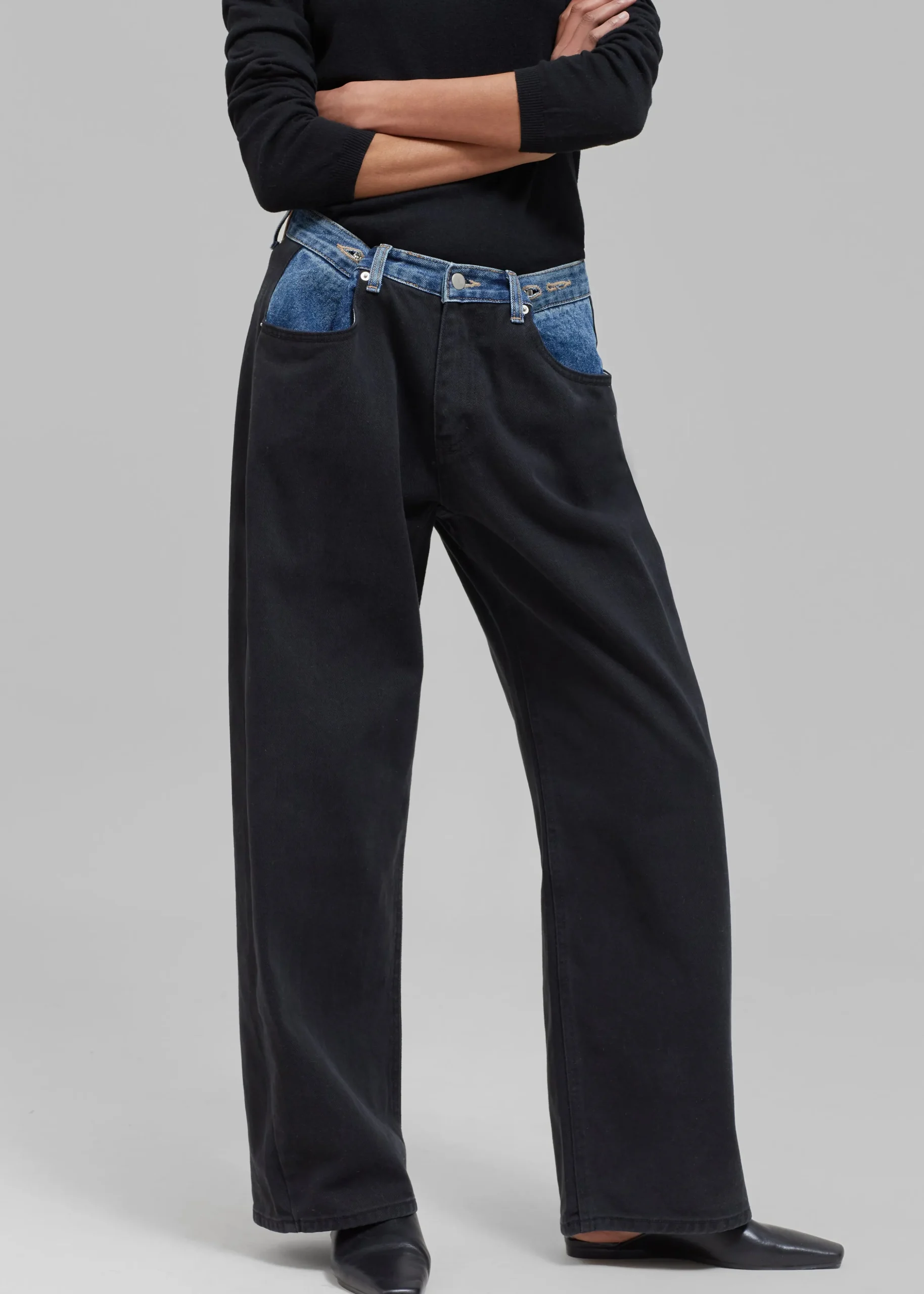 Hayla Contrast Denim Pants