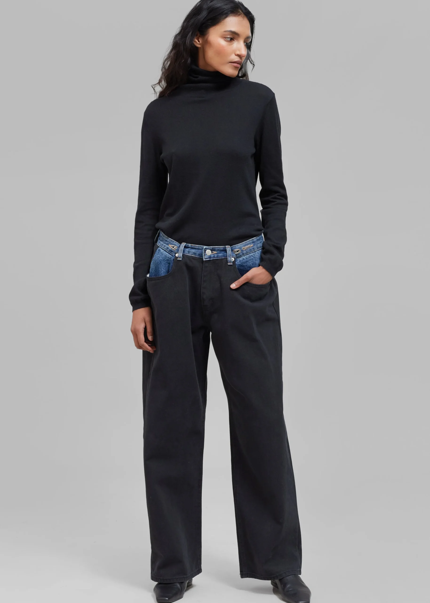 Hayla Contrast Denim Pants