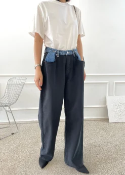 Hayla Contrast Denim Pants