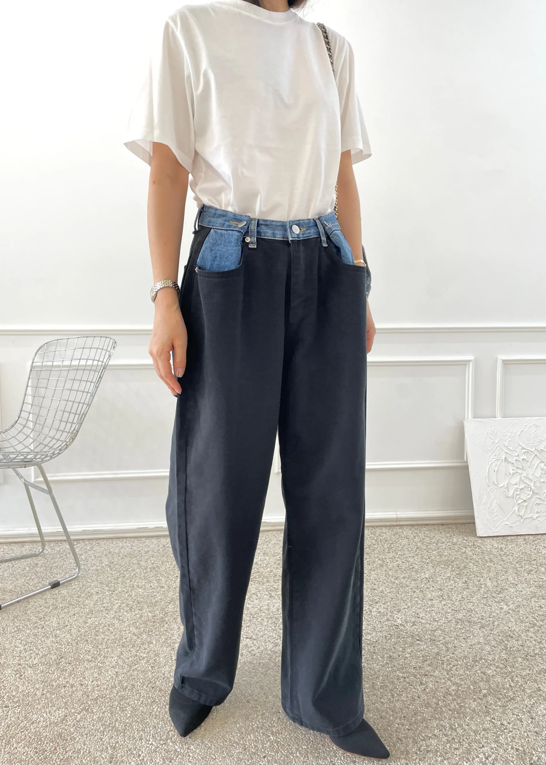 Hayla Contrast Denim Pants